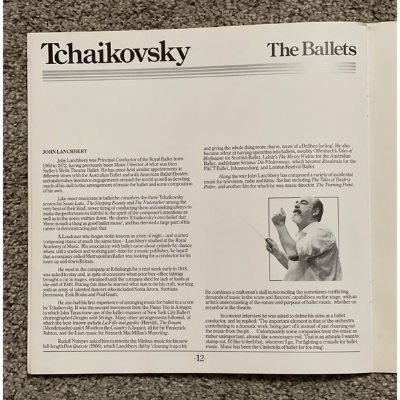 Tchaikovsky The Sleeping Beauty Record Collection w/autograph of Margot Fonteyn - Picture 14 of 14